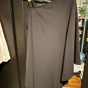 Elegant One-Shoulder Black Women’s Dress